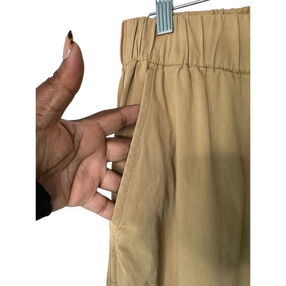 J.Crew Tan Honey Brown Pull On Stretch‎ Astrid Wide Leg Chino Pant Size Large - Picture 6 of 13